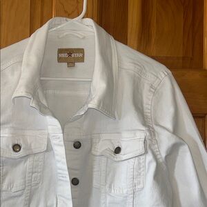 Red Star Women's White Denim Jacket